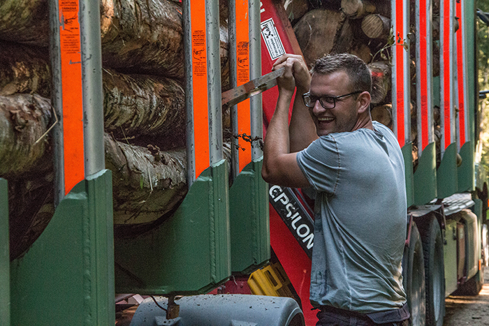 Grumes de bois empilées chez CRBOIS DISTRIBUTION