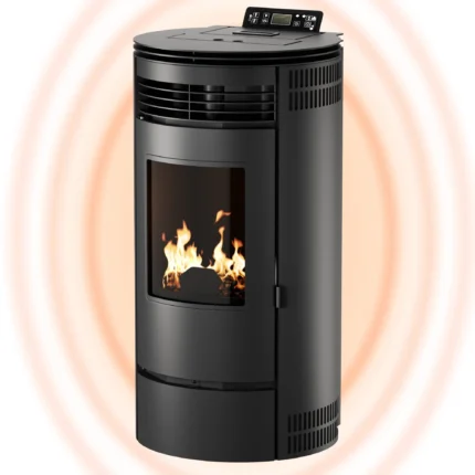 Poêle à granulés UMBRELLA PR8 – 8,6 kW Noir avec brasero autonettoyant classe A+